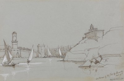 Entrance to the Port of Marseilles by Edward Lear